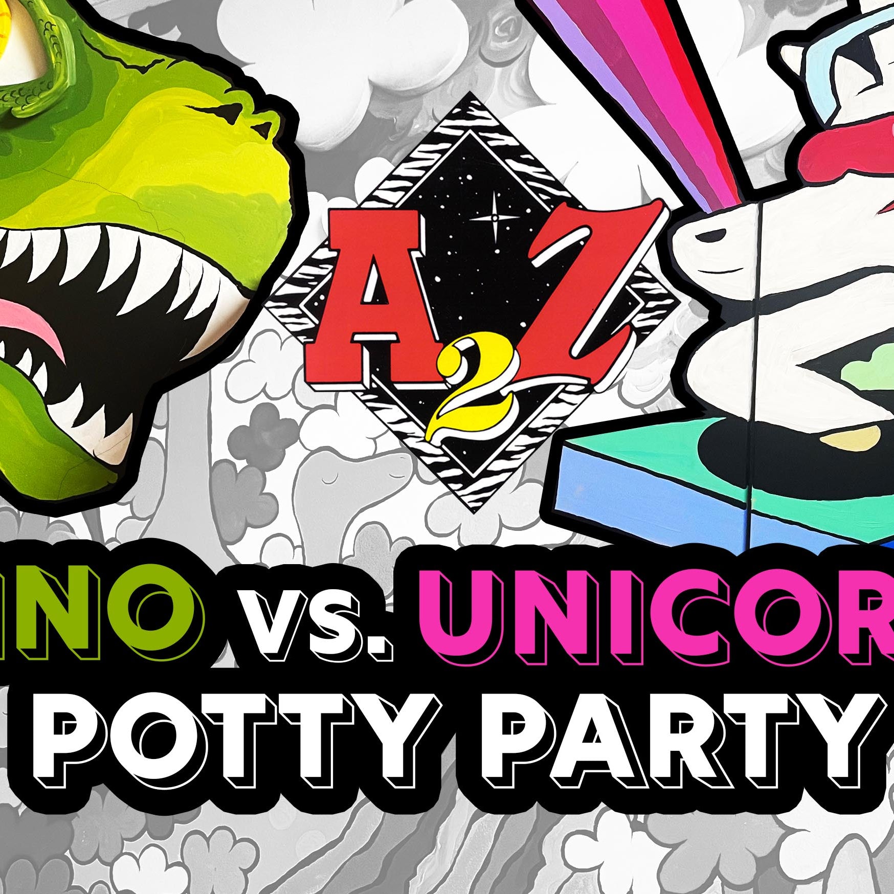 Dino VS Unicorn Potty Party!
