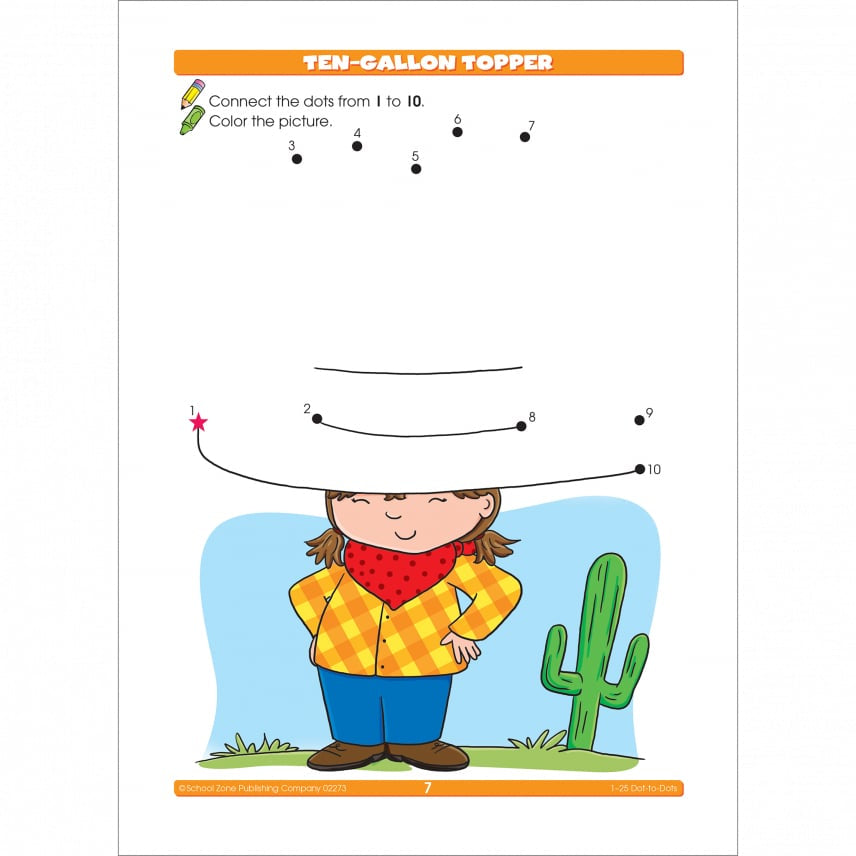 1 25 Dot to Dots Preschool Workbook by School Zone 4