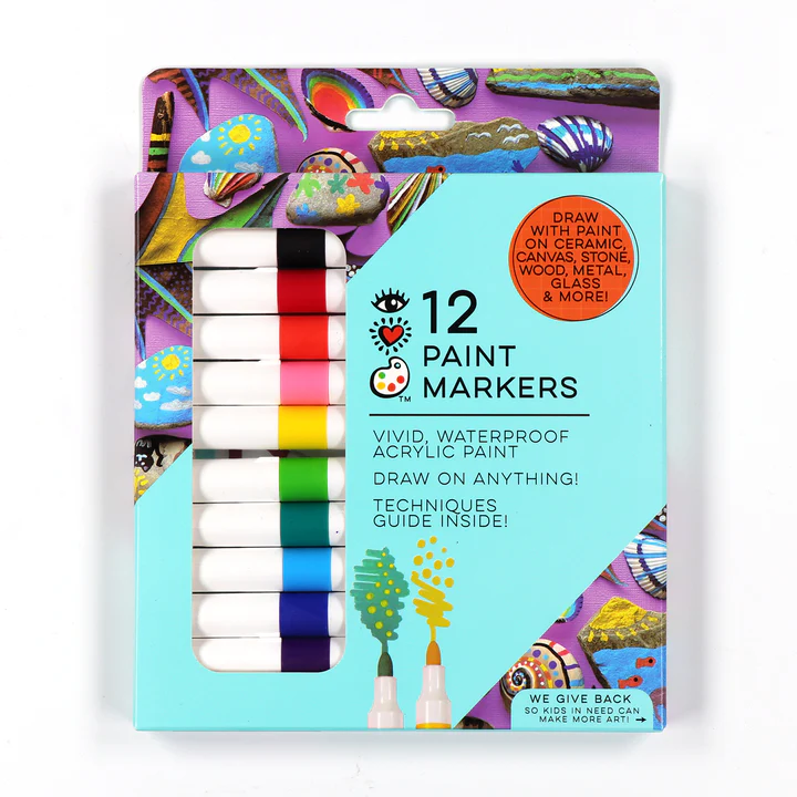 12 Acrylic Paint Markers-by-Bright Stripes