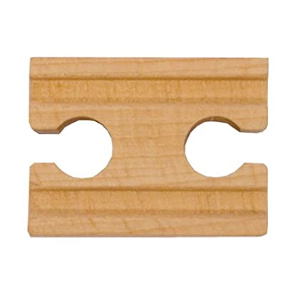 2 Straight Female Train Track Piece by Wooden Tracks