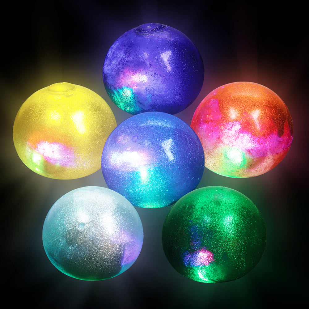 2.5 Light Up Galaxy Squeeze Ball by The Toy Network