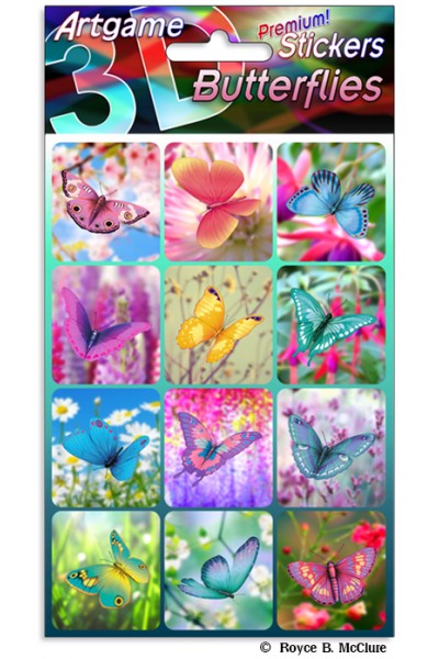 3D Butterfly Stickers by Artgame