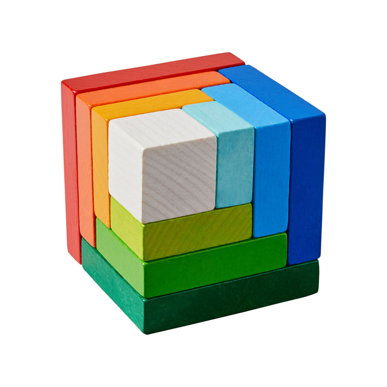 3D Rainbow Cube Arranging Game by Haba 1