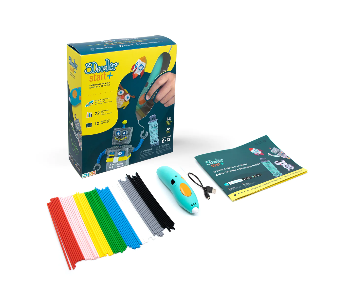 3Doodler Start+ Essentials 3D Printing Pen Set-by-3Doodler