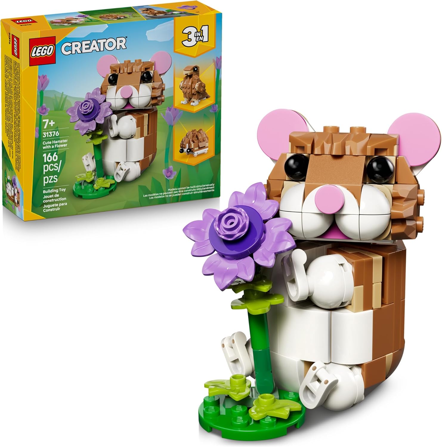 Creator 3 in 1 Cute Hamster with a Flower by Lego