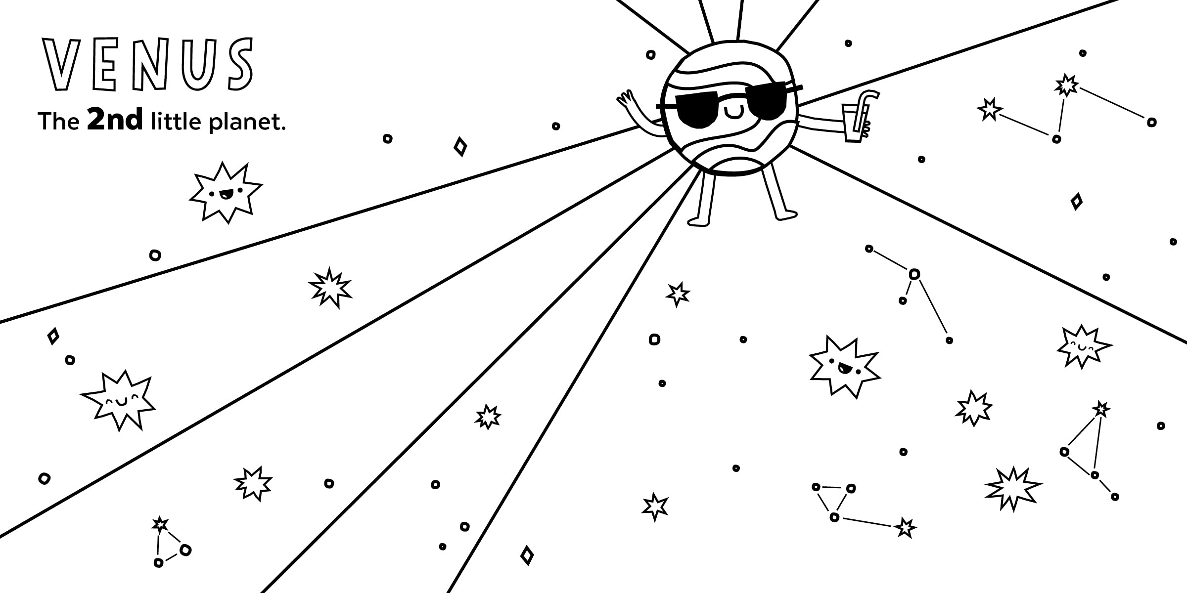 8 Little Planets Coloring Book A Solar System Coloring Book for Toddlers and Kids by Sourcebooks 7