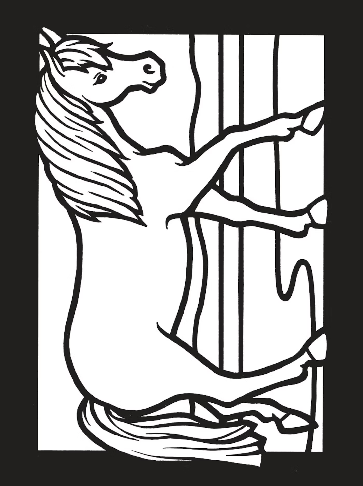 Horses Stained Glass Coloring Book by Dover Publications