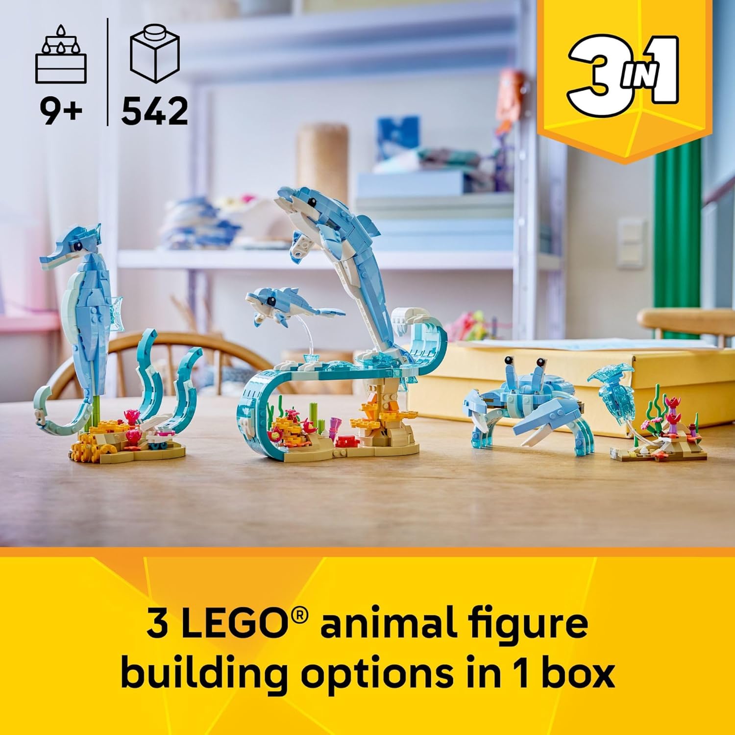 Creator 3 in 1 Sea Animals: Beautiful Dolphins by Lego