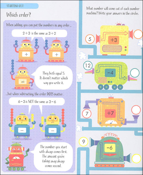 Adding and Subtracting Activity Book by Usborne 3