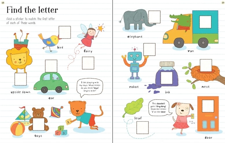 Alphabet Sticker Book by Usborne 2