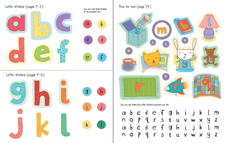 Alphabet Sticker Book by Usborne 3
