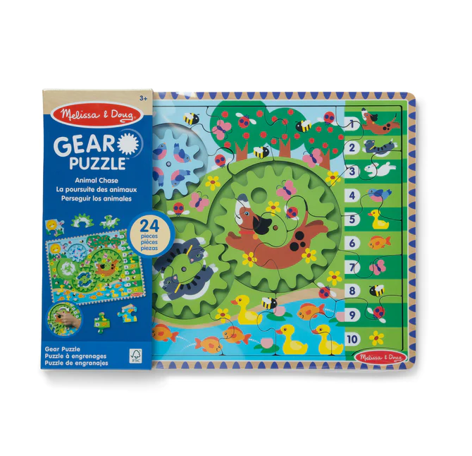 Animal Chase I-Spy Wooden Gear Puzzle-by-Melissa & Doug