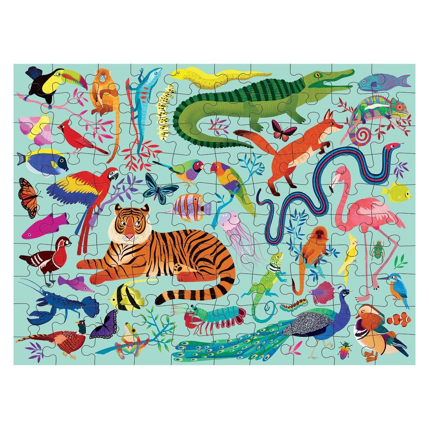 Animal Kingdom Double Sided Puzzle by Mudpuppy 2
