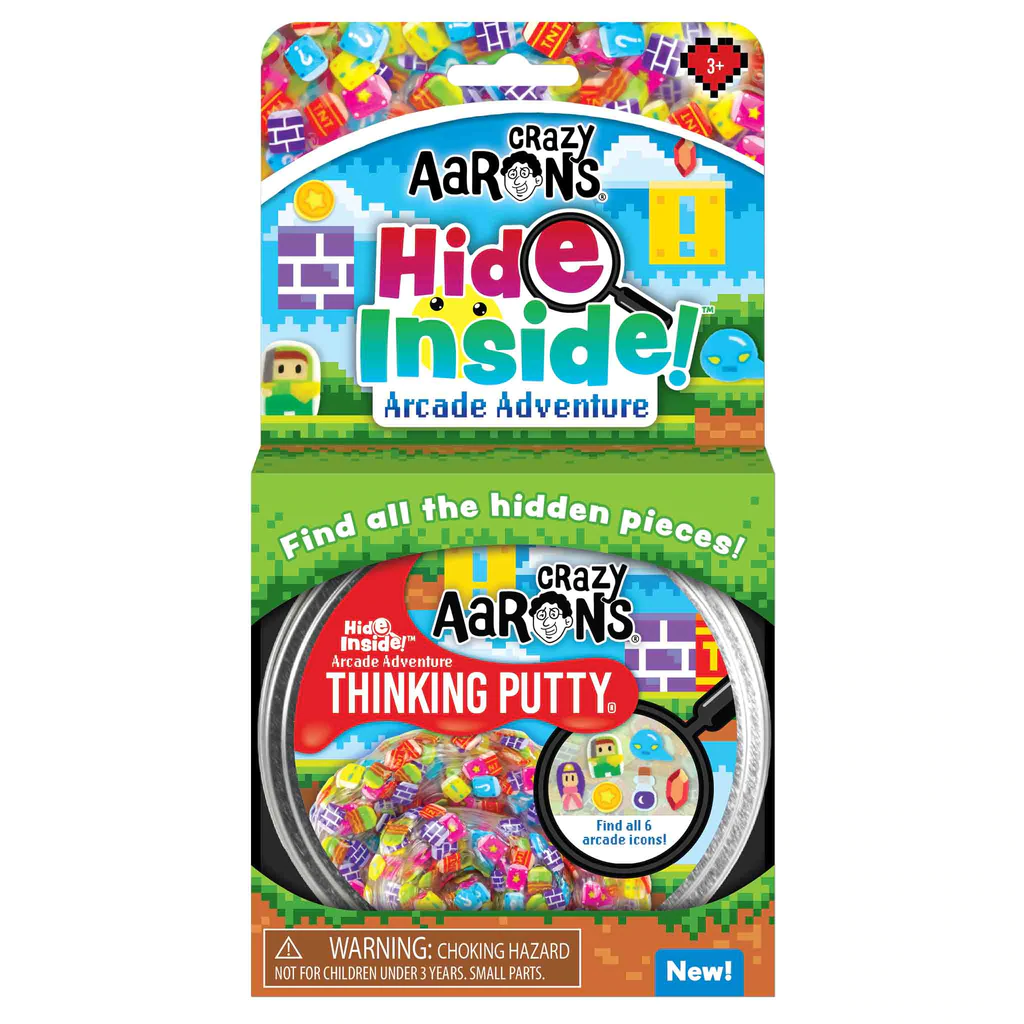 Arcade Adventure Thinking Putty Hide Inside Series by Crazy Aarons Putty World