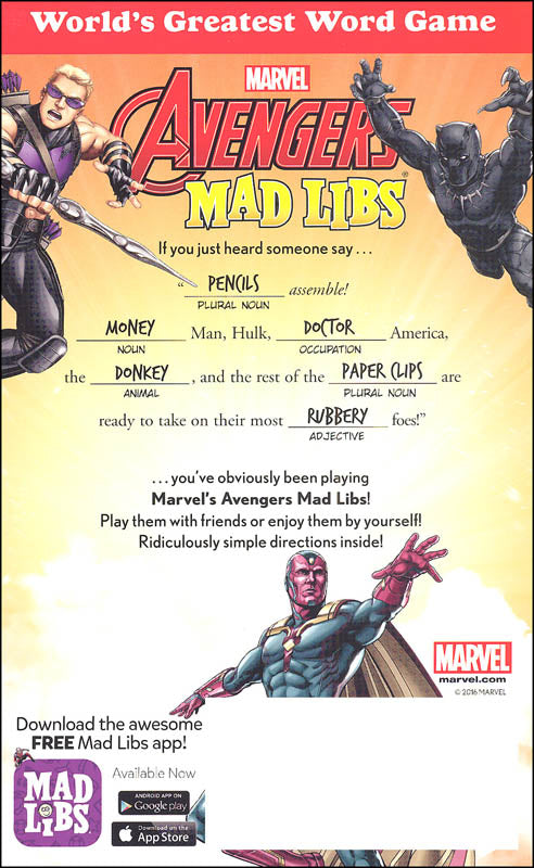 Avengers Mad Libs by Penguin Random House 3