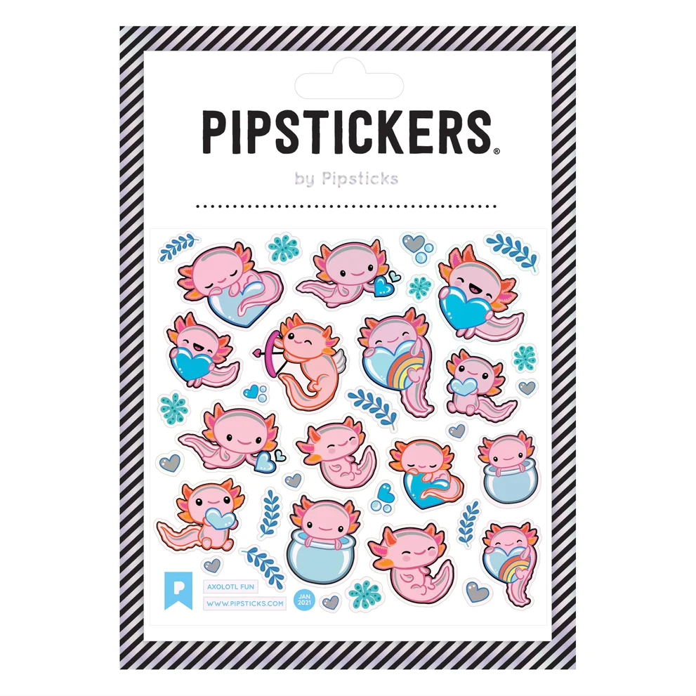 Axolotl Fun Sticker Sheet-by-Pipsticks