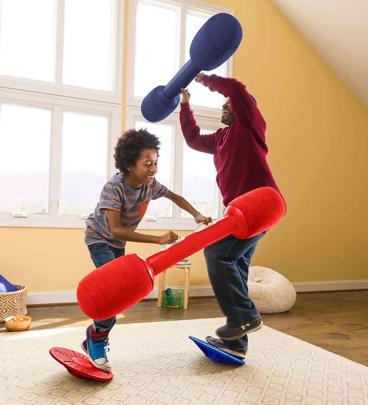 Balance Jousting Set with Inflatable Boppers by Hearthsong 3