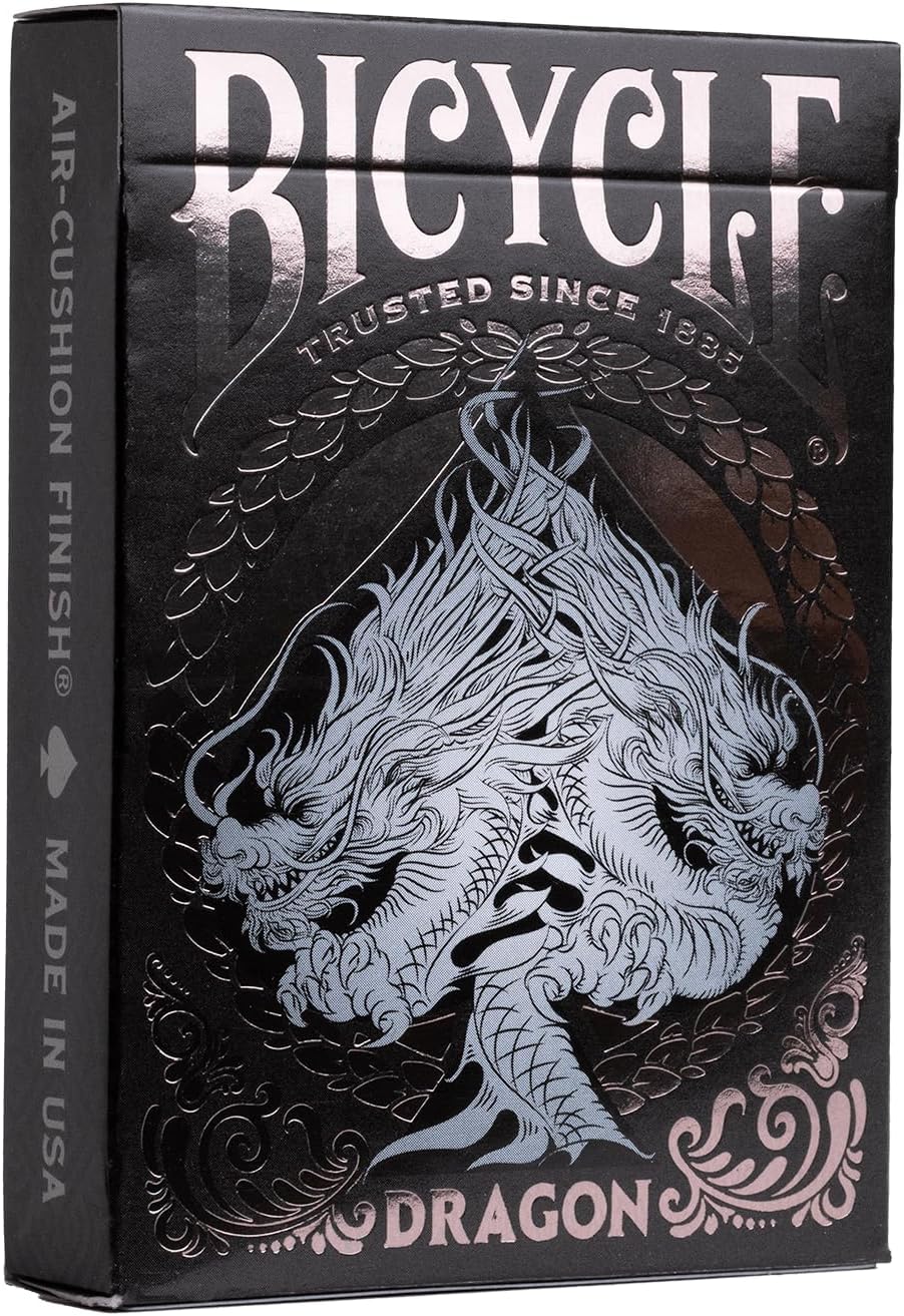 Bicycle Black Dragon Silver Foil-by-Bicycle