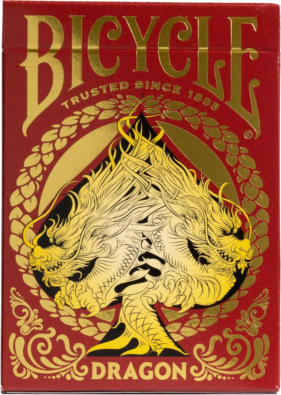 Bicycle Red Dragon Gold Foil-by-Bicycle