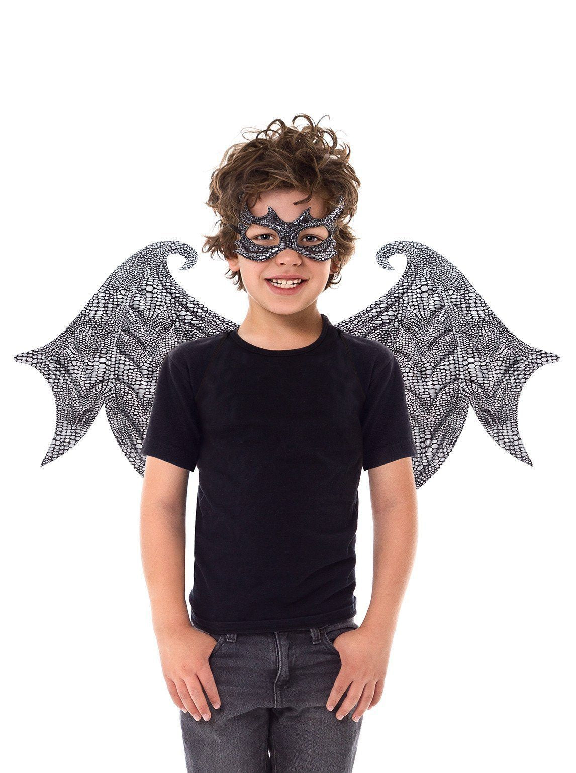 Black Dragon Wing and Mask Set by Little Adventures
