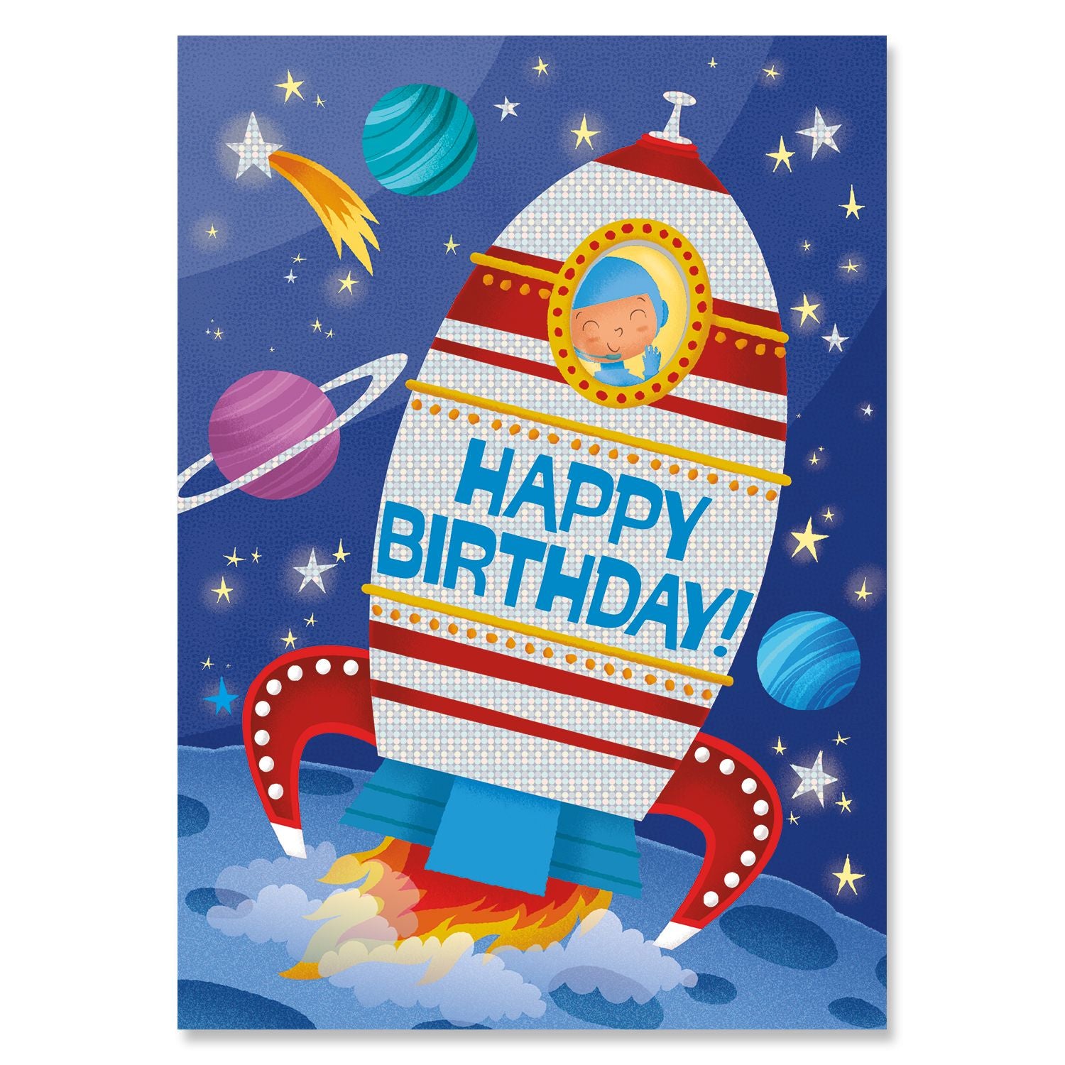 Blast Off Birthday Card by Peaceable Kingdom