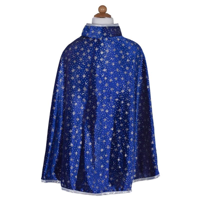Blue Glitter Wizard Cape Hat Set by Great Pretenders 1