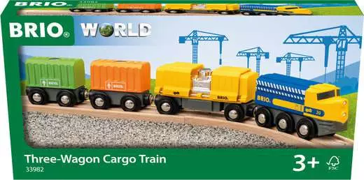 Brio Three Wagon Cargo Train-by-Brio