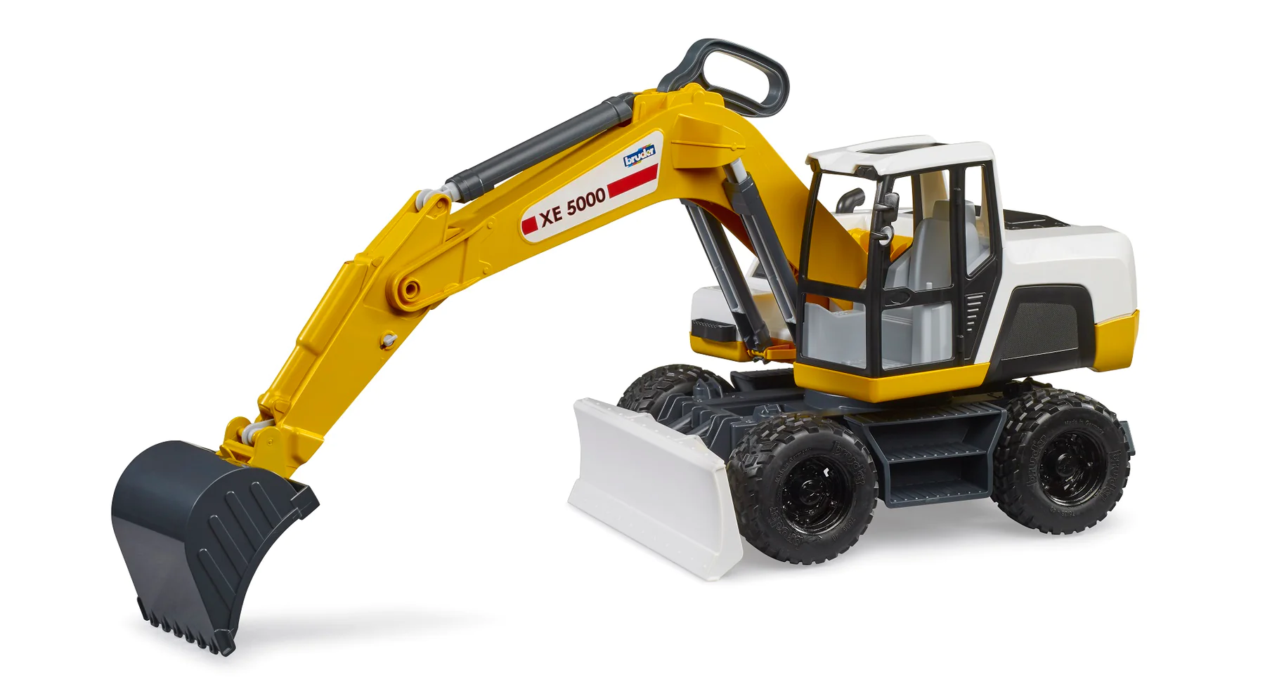 Bruder Excavator Yellow/White-by-Bruder