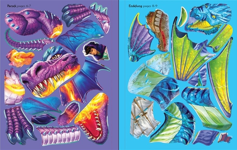 Build Your Own Dragons Sticker Book by Usborne 2