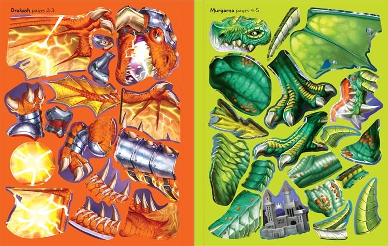 Build Your Own Dragons Sticker Book by Usborne 3