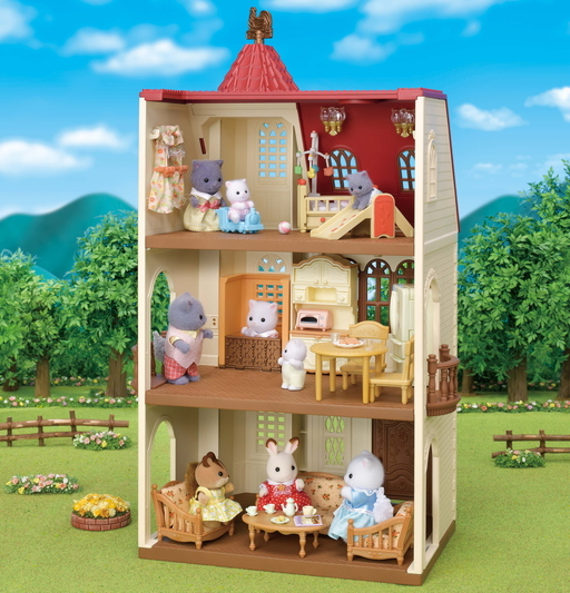 Calico Critter Red Roof Tower Home by Epoch Everlasting Play 3