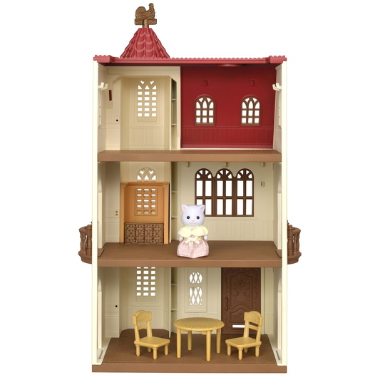 Calico Critter Red Roof Tower Home by Epoch Everlasting Play