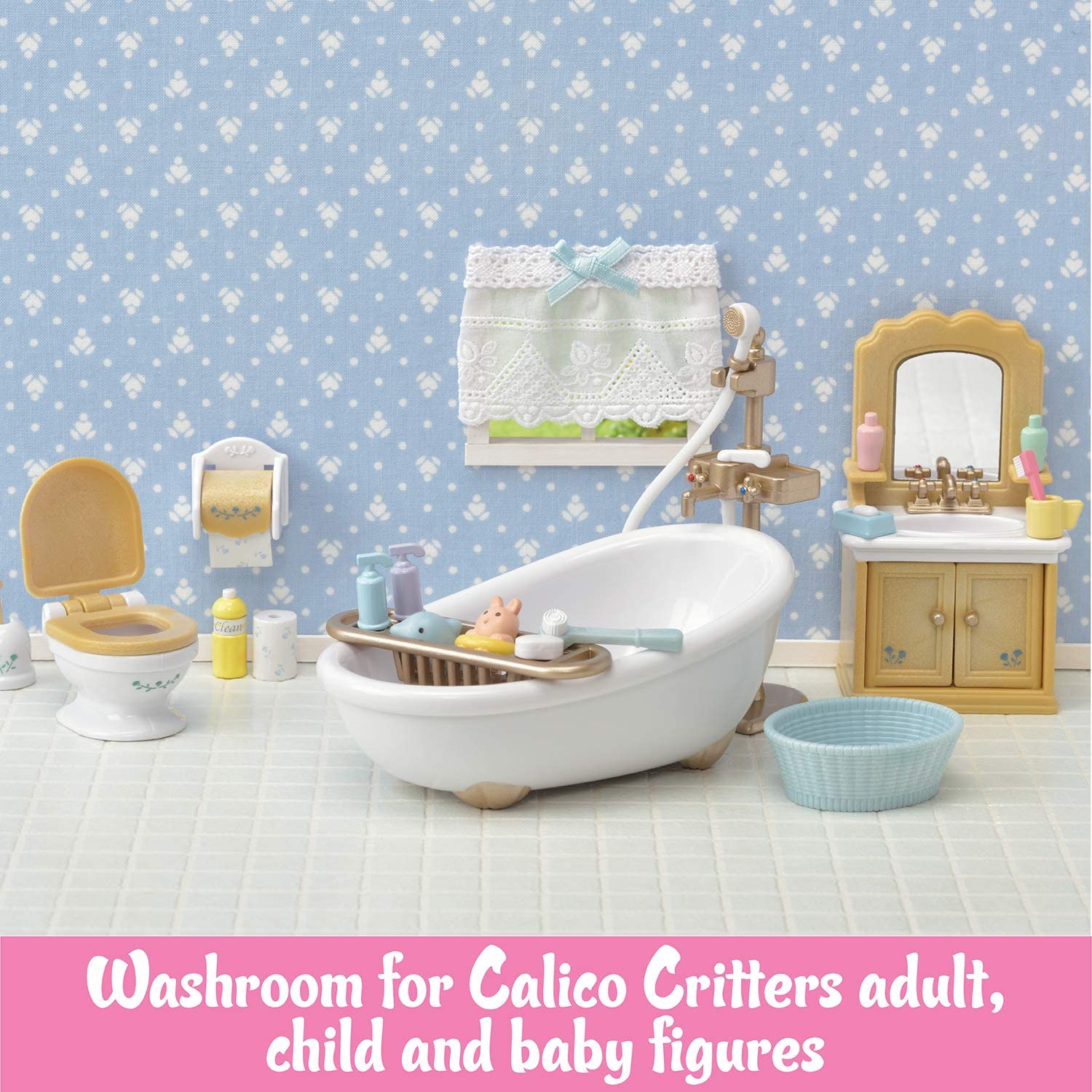 Calico Critters Country Bathroom Set by Epoch Everlasting Play 1