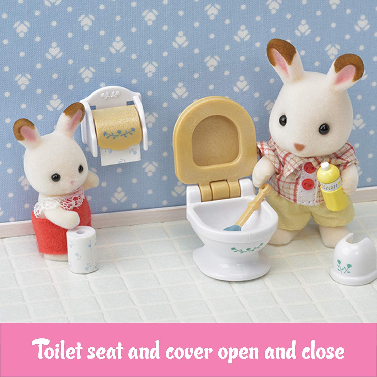 Calico Critters Country Bathroom Set by Epoch Everlasting Play 3