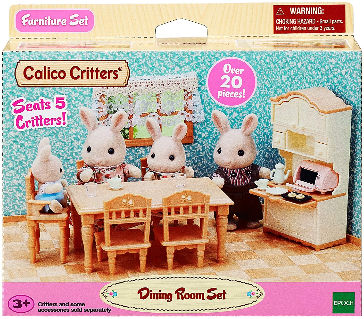 Calico Critters Dining Room Set by Epoch Everlasting Play 6