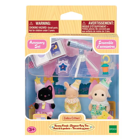 Calico Critters Nursery Friends -Sleepover Party Trio--by-Epoch Everlasting Play