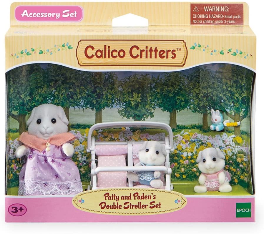 Calico Critters Patty and Padens Double Stroller Set by Epoch Everlasting Play 2