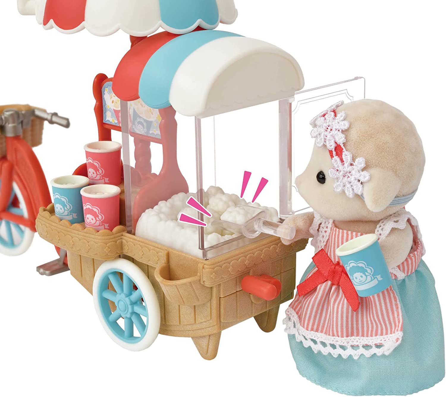Calico Critters Popcorn Delivery Trike by Epoch Everlasting Play 8
