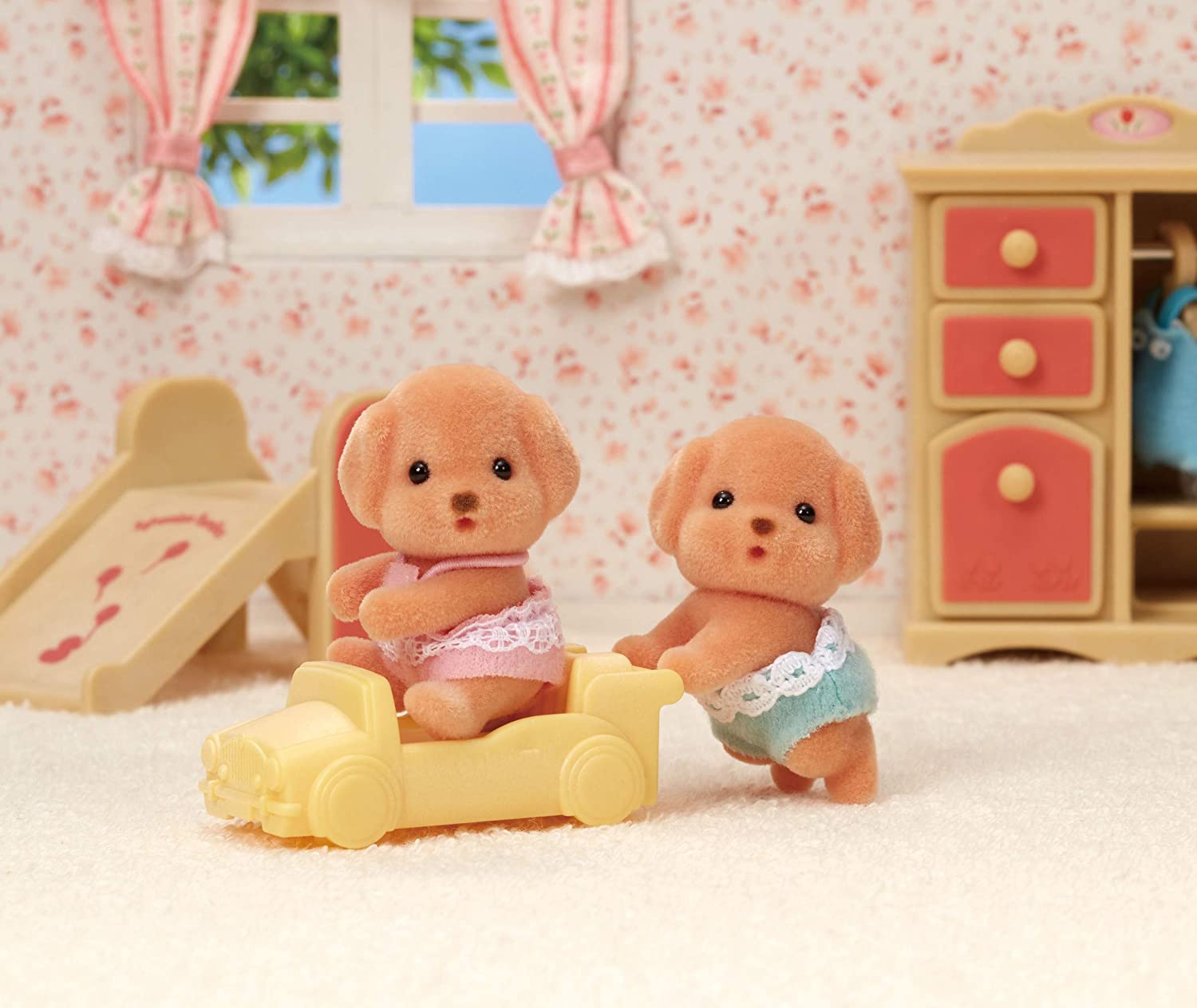 Calico Critters Toy Poodle Twins by Epoch Everlasting Play 2