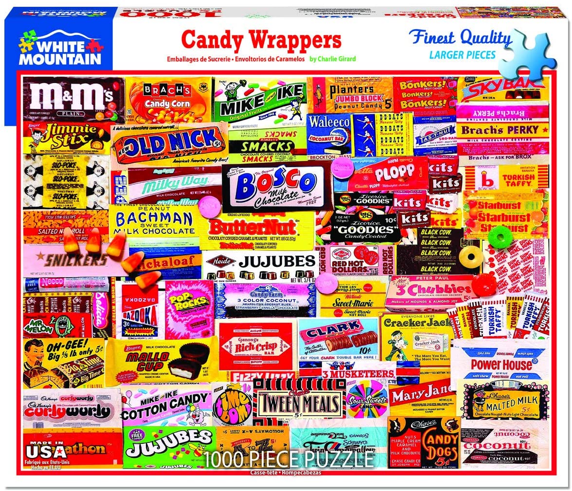 Candy Wrapper 1000pc Puzzle by White Mountain Puzzles