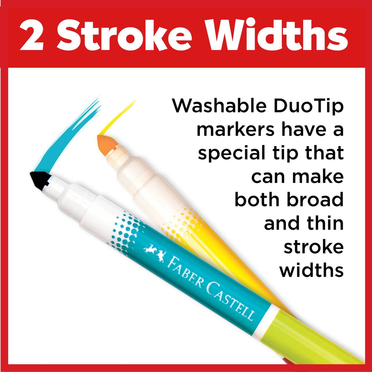 24 Duo Tip Washable Markers by Faber-Castell