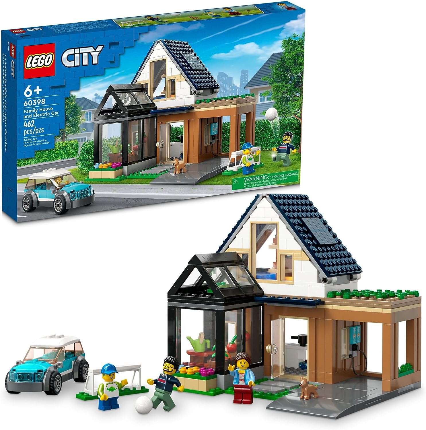 City Family House and Electric Car-by-Lego