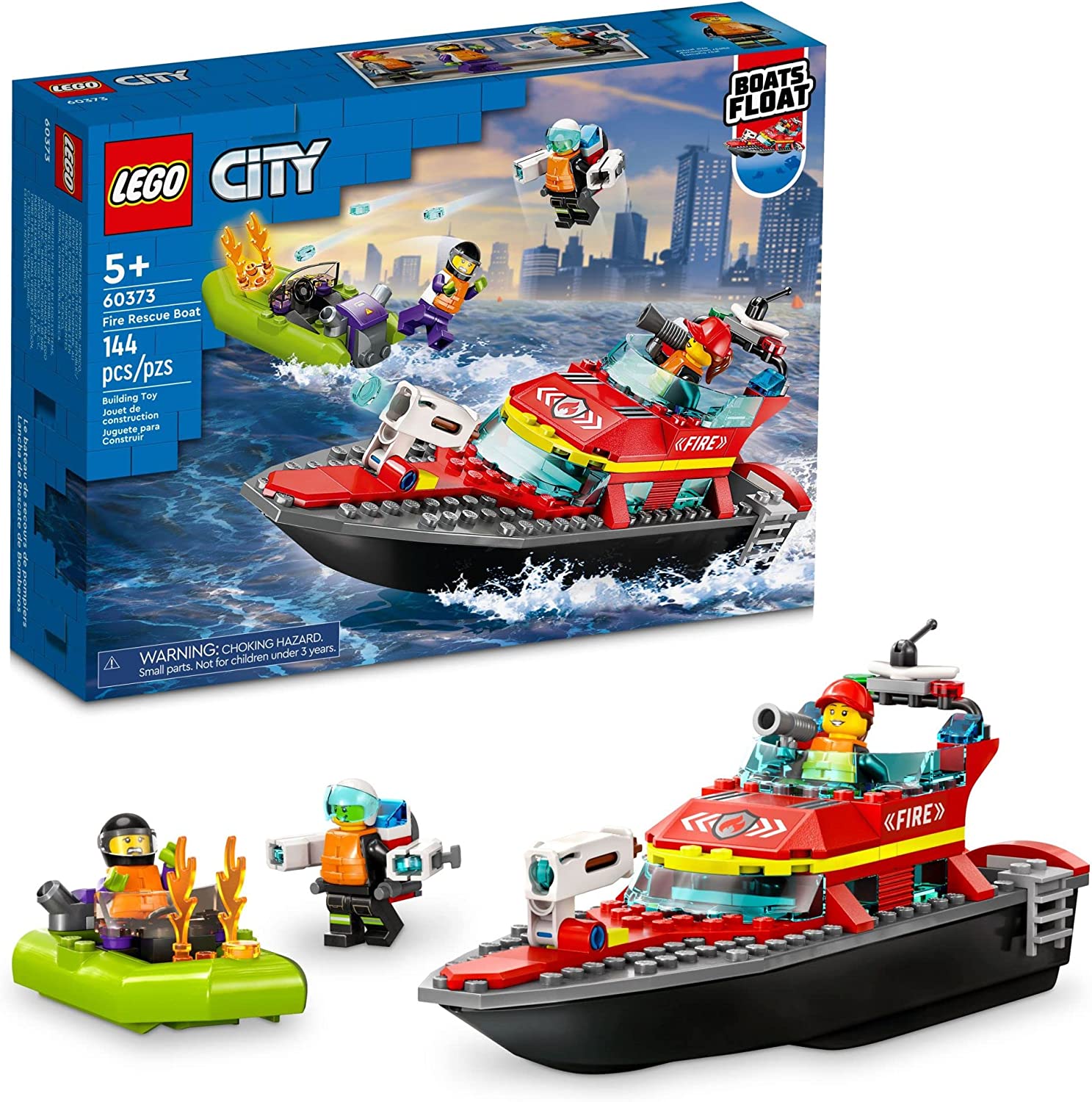 City Fire Rescue Boat by Lego