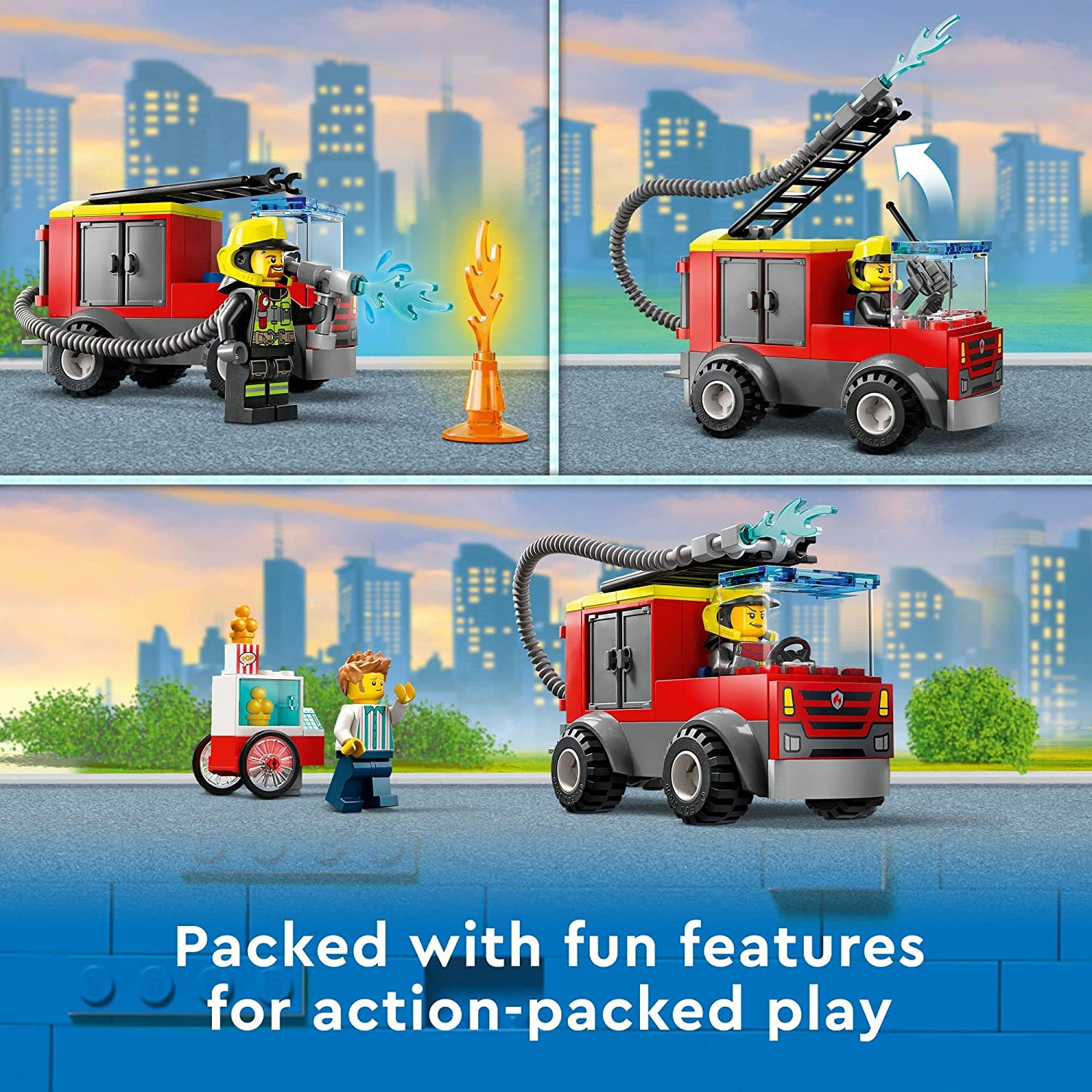 City Fire Station and Fire Truck by Lego 3