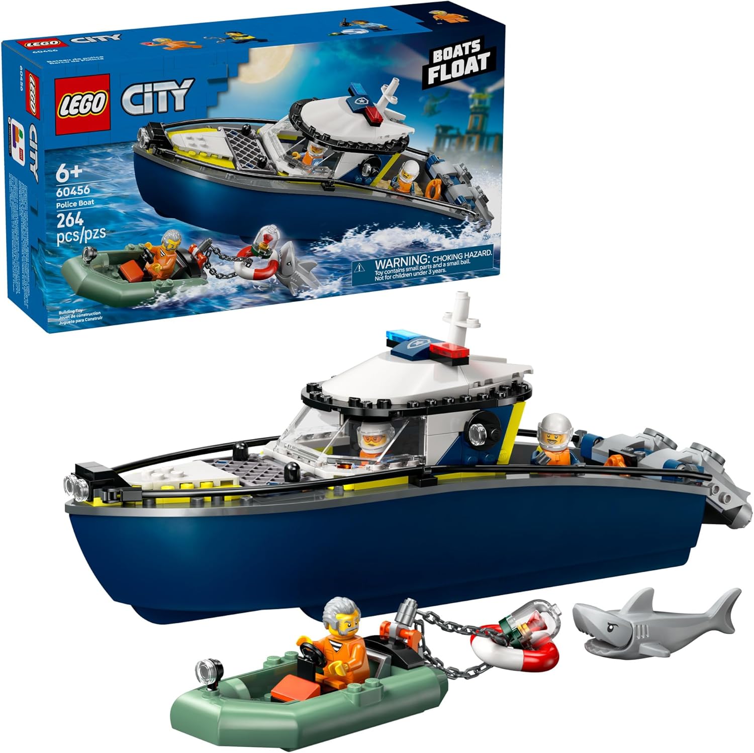 City Police Boat Chase-by-Lego