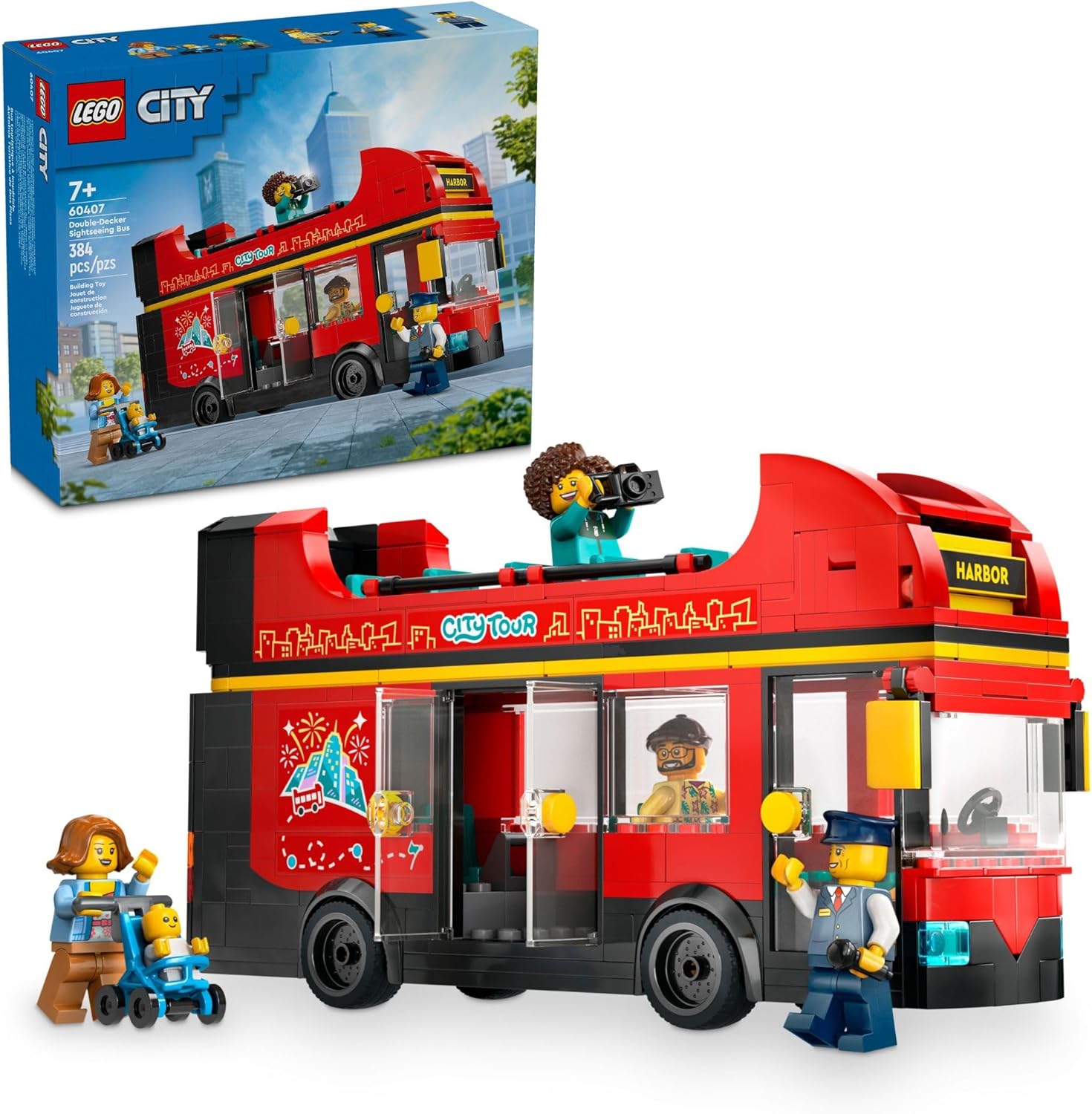 City Red Double-Decker Sightseeing Bus-by-Lego
