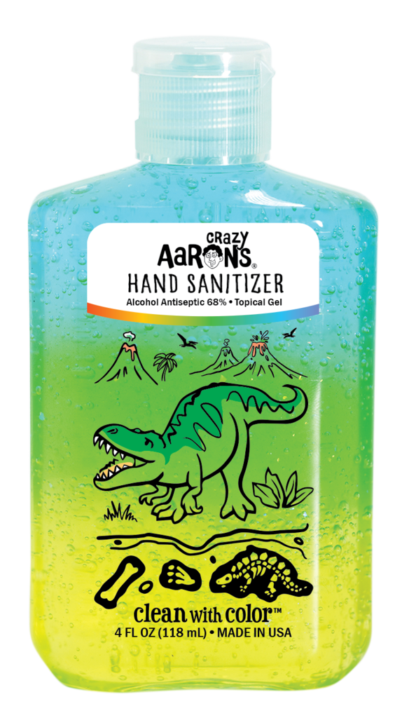 Clean with Color Hand Sanitizer Dinosaurs by Crazy Aarons Putty World