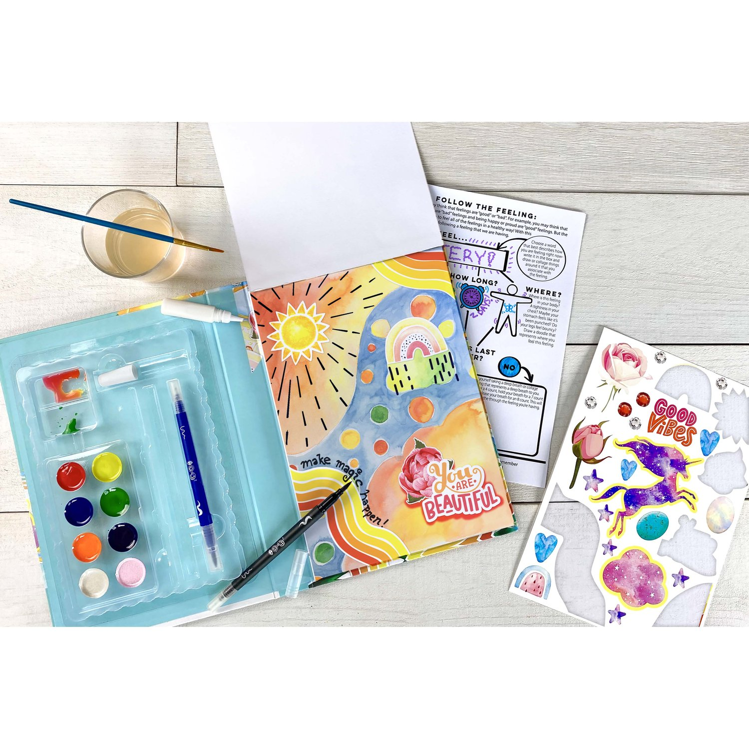 Collage Visions Art Journal by Bright Stripes 1