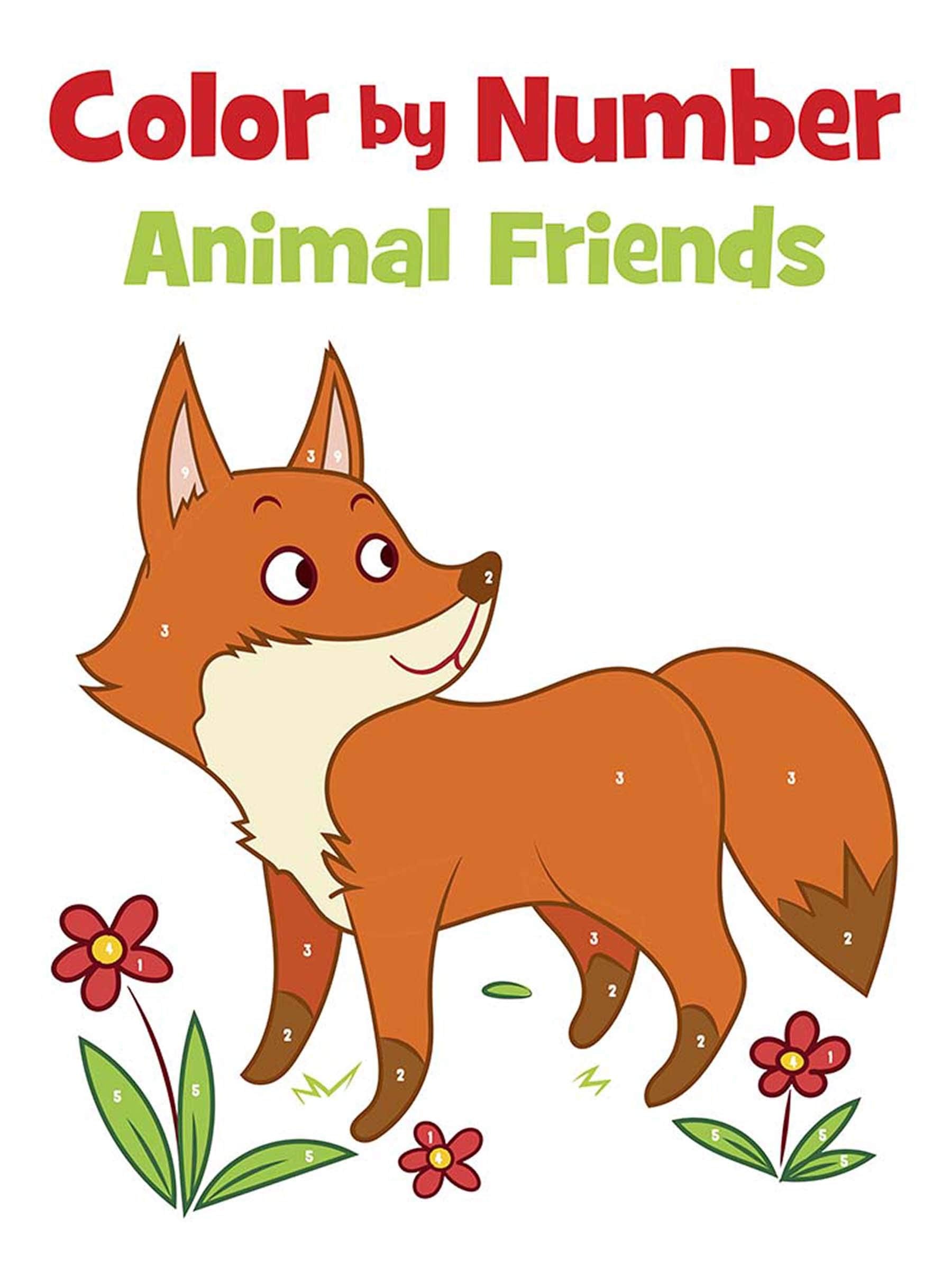 Color By Number Animal Friends-by-Dover Publications