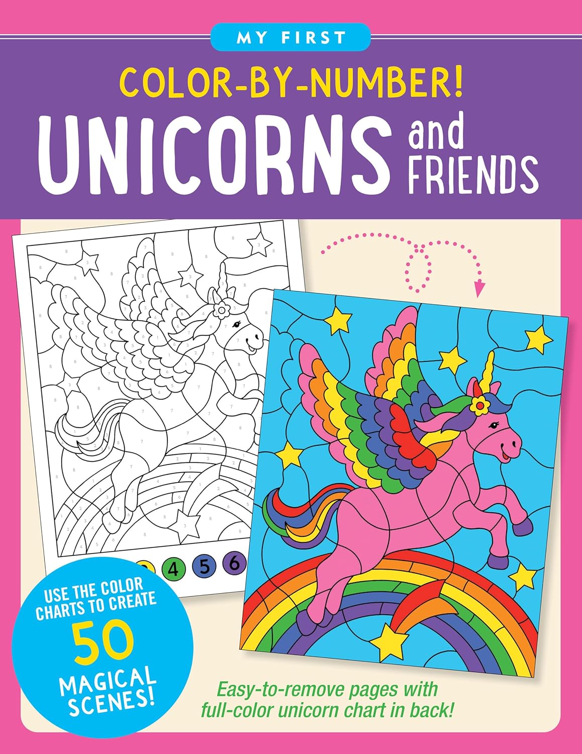 Color-By-Number! Unicorns and Friends-by-Peter Pauper Press